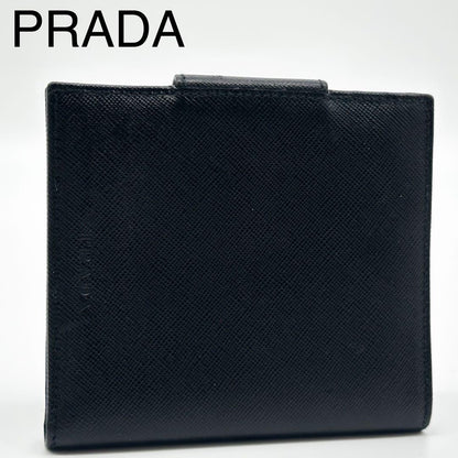 Prada Saffiano Bifold Compact Billfold Card Case