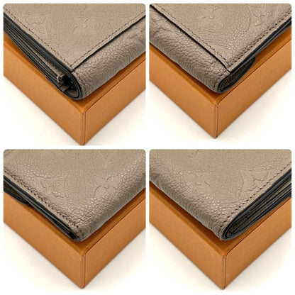 Louis Vuitton Monogram Empreinte Zoe Trifold Wallet Tourterelle