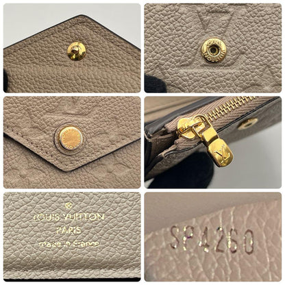 Louis Vuitton Monogram Empreinte Zoe Trifold Wallet Tourterelle
