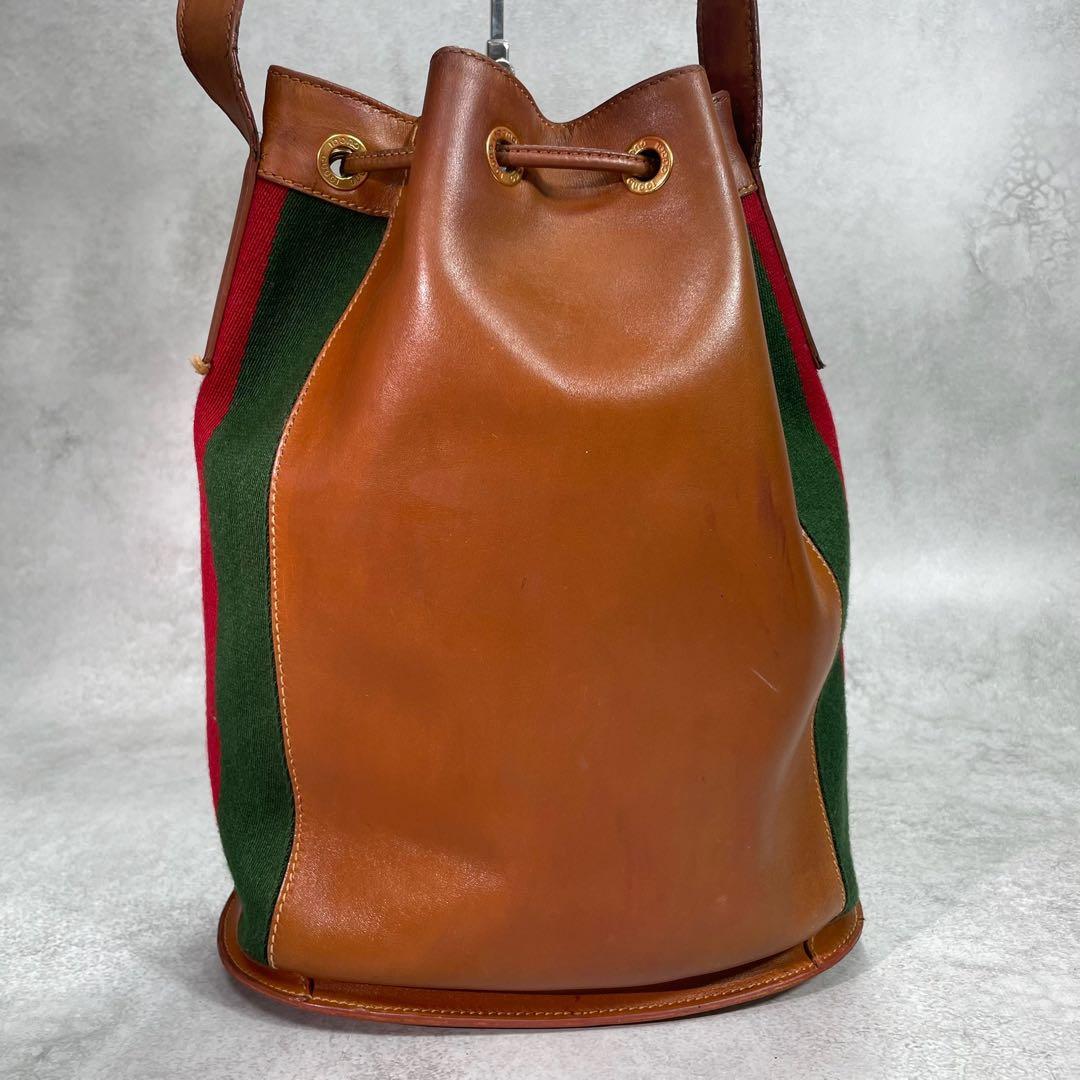Gucci Sherry Line Shoulder Bag Brown Leather — view 3