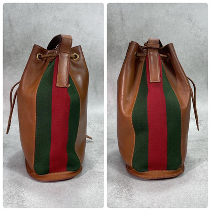 Gucci Sherry Line Shoulder Bag Brown Leather — view 7