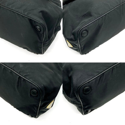 Prada Ribbon Bag Deca Logo Nylon Black 2-way