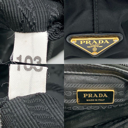Prada Ribbon Bag Deca Logo Nylon Black 2-way