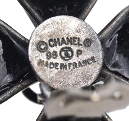 Chanel Coco Mark Colored Stone Cross Earrings