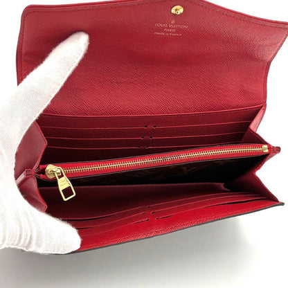 Louis Vuitton Monogram Portefeuille Sarah Retiro Red Brown Wallet — view 4