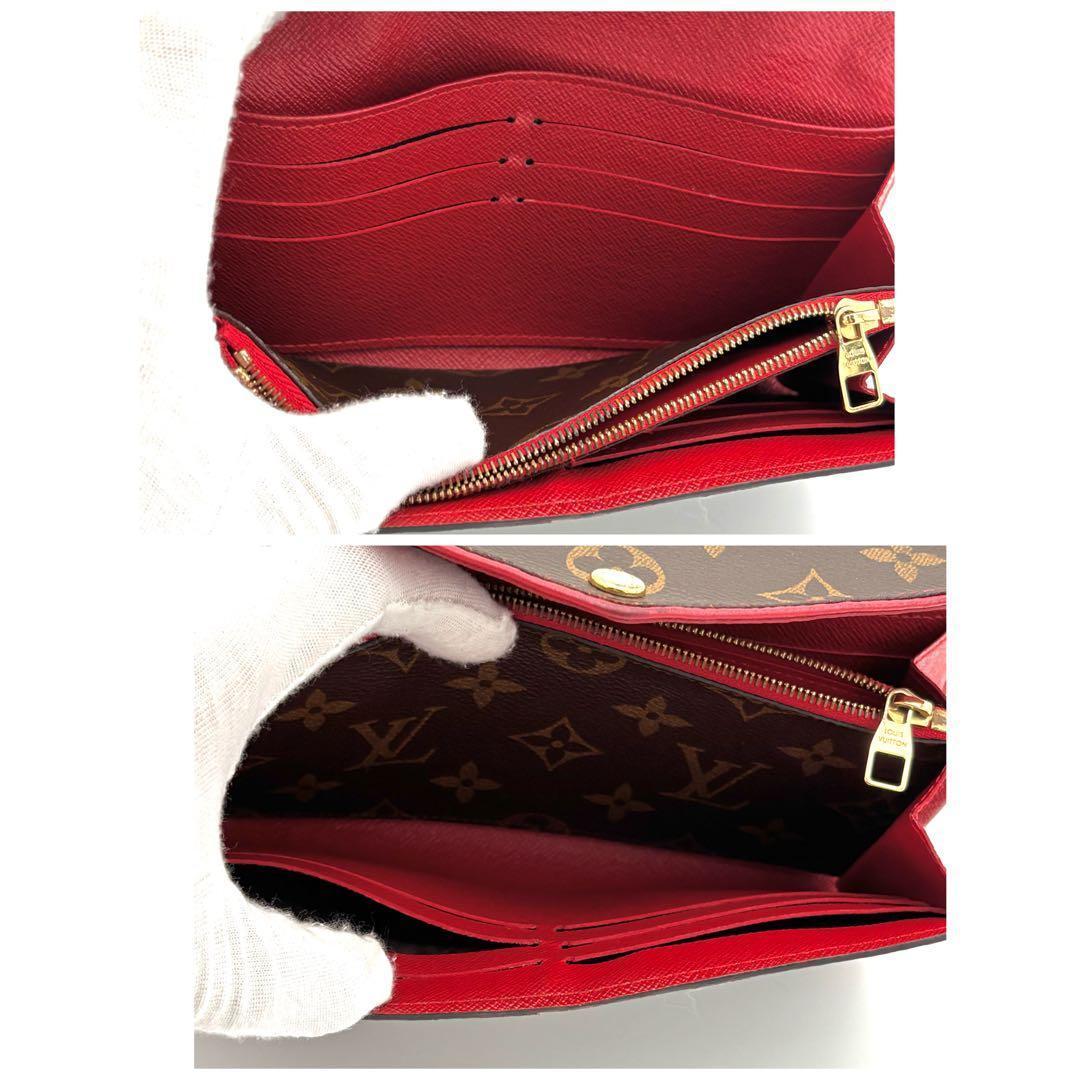 Louis Vuitton Monogram Portefeuille Sarah Retiro Red Brown Wallet — view 6