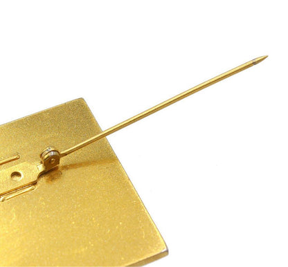 Chanel Logo Plate Square Design Brooch