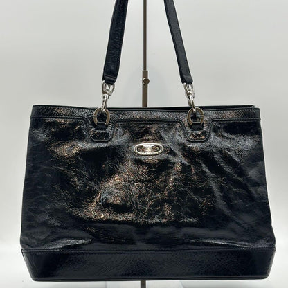 Celine Triomphe Leather Tote Black — view 2