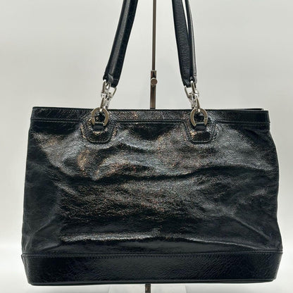 Celine Triomphe Leather Tote Black — view 3