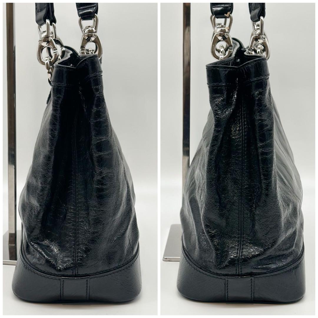 Celine Triomphe Leather Tote Black — view 5