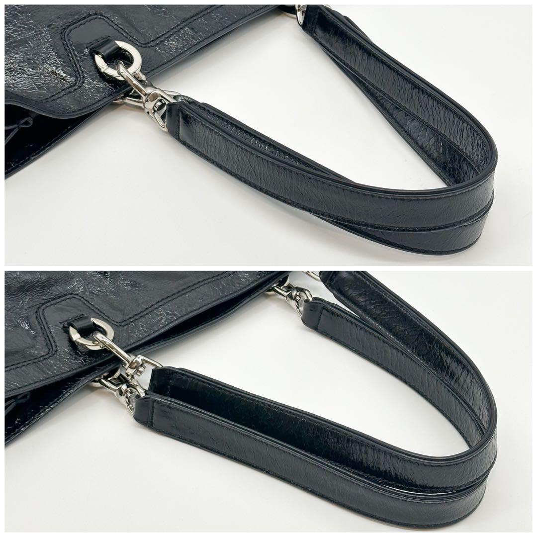 Celine Triomphe Leather Tote Black — view 8