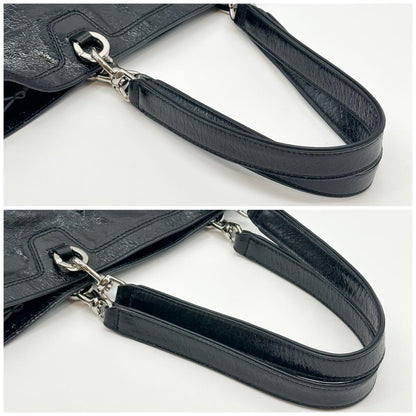 Celine Triomphe Leather Tote Black — view 8