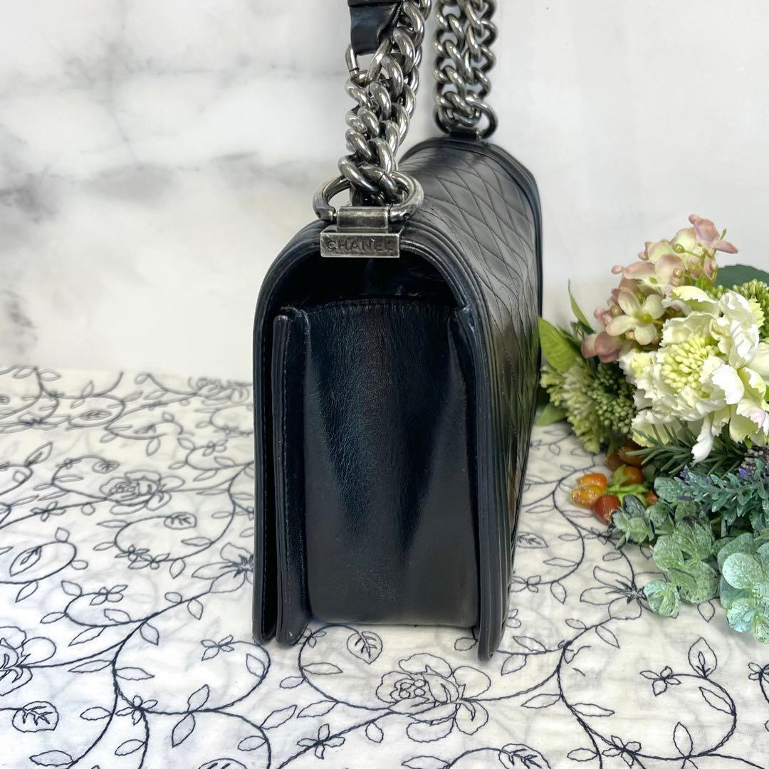 Chanel Quilted Black Chain Shoulder — view 6