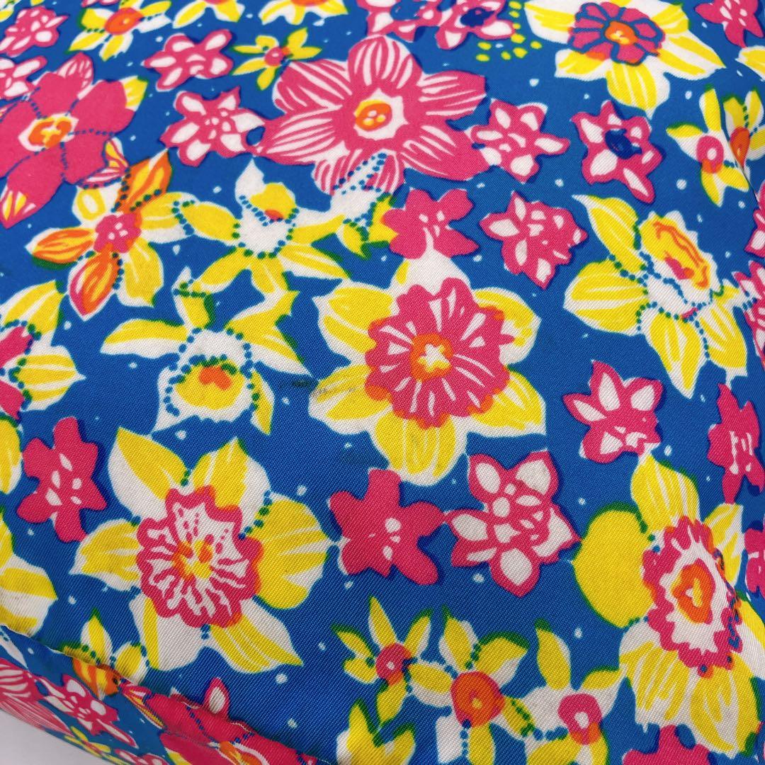 Prada 2-way Bag Floral Print Logo Plate Tote Bag Nylon