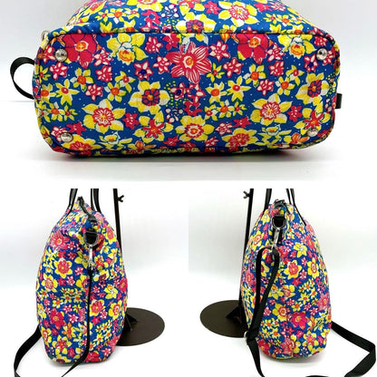 Prada 2-way Bag Floral Print Logo Plate Tote Bag Nylon