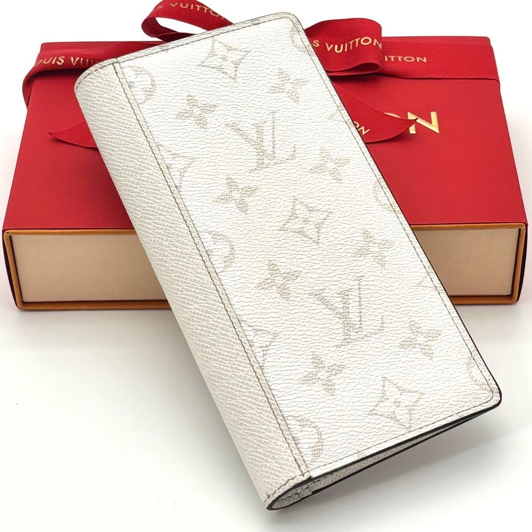 Louis Vuitton Wallet Portefeuille Brazza NM Taigarama White