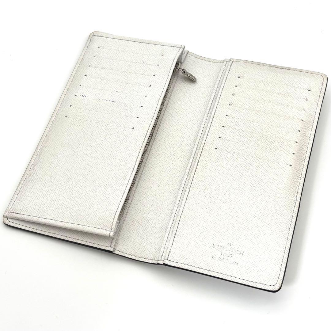 Louis Vuitton Wallet Portefeuille Brazza NM Taigarama White — view 3