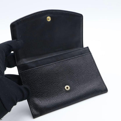 Chanel Jumbo CC Logo Bifold Wallet Caviar Leather Black — view 2