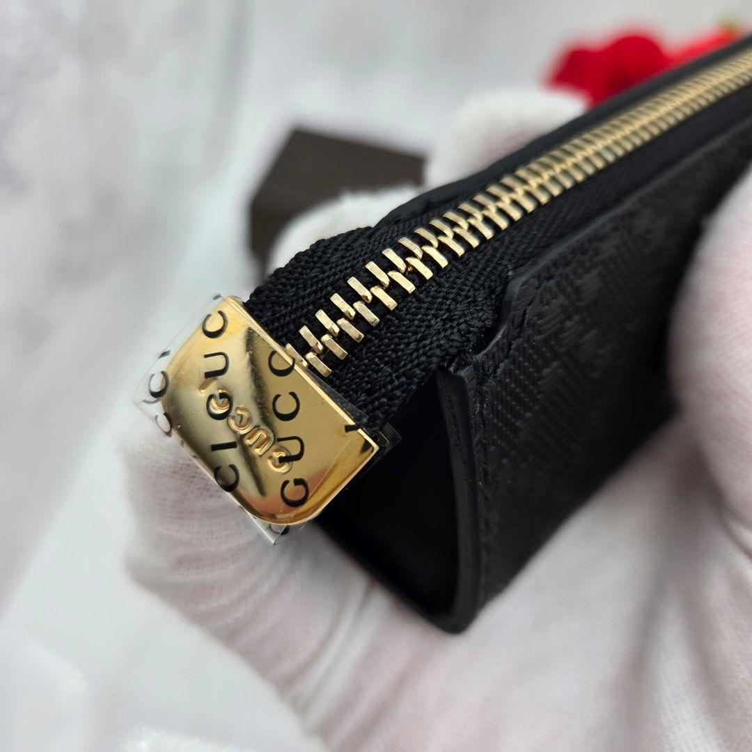 Gucci Pencil Case Diamante Black Leather — view 4