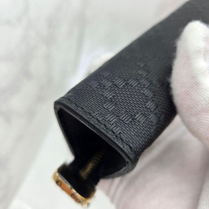 Gucci Pencil Case Diamante Black Leather — view 6