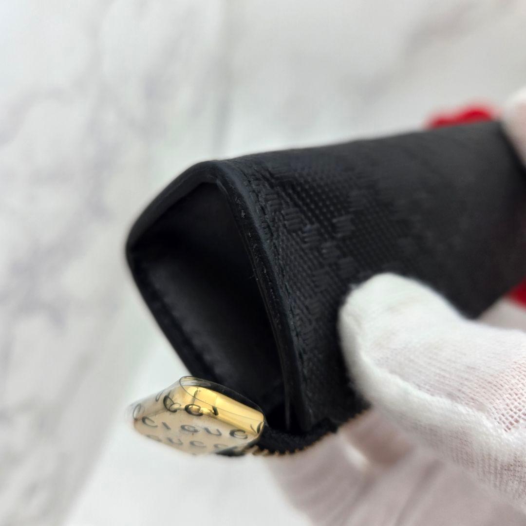 Gucci Pencil Case Diamante Black Leather — view 7