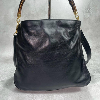 Gucci Shoulder Bag 2-Way Bamboo Black Leather — view 2