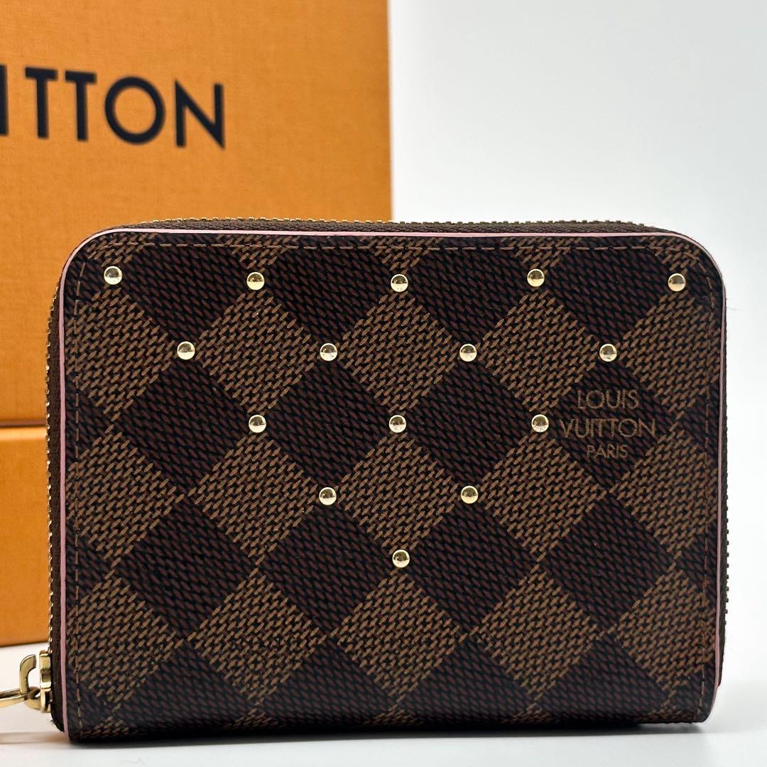 Louis Vuitton Slightly Limited Zippy Coin Purse Damier Studs — view 2