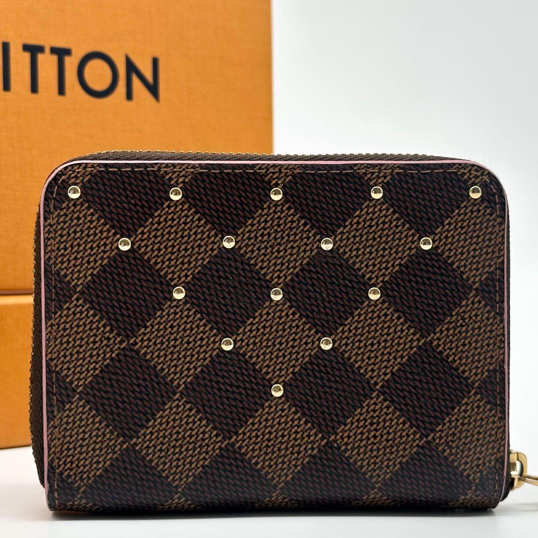 Louis Vuitton Slightly Limited Zippy Coin Purse Damier Studs — view 3