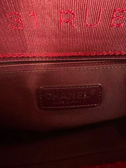 Chanel Leather Wool Felt Quilted Flap Bag — view 6