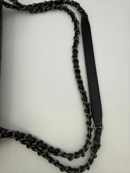 Chanel Leather Wool Felt Quilted Flap Bag — view 7