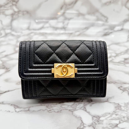 Chanel Quilted Trifold Wallet