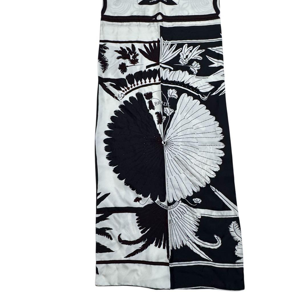 Hermes Brazil & Brandebre Bead Shawl Scarf — view 5