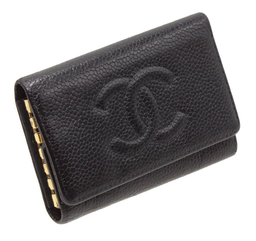 Chanel Coco Mark Caviar Skin 6-ring Key Case