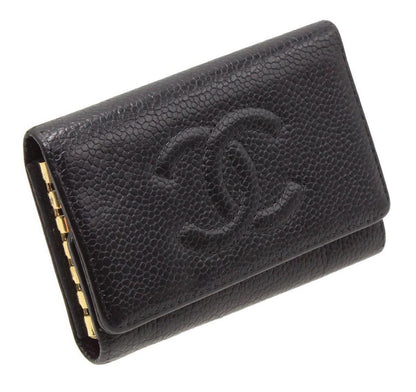 Chanel Coco Mark Caviar Skin 6-ring Key Case