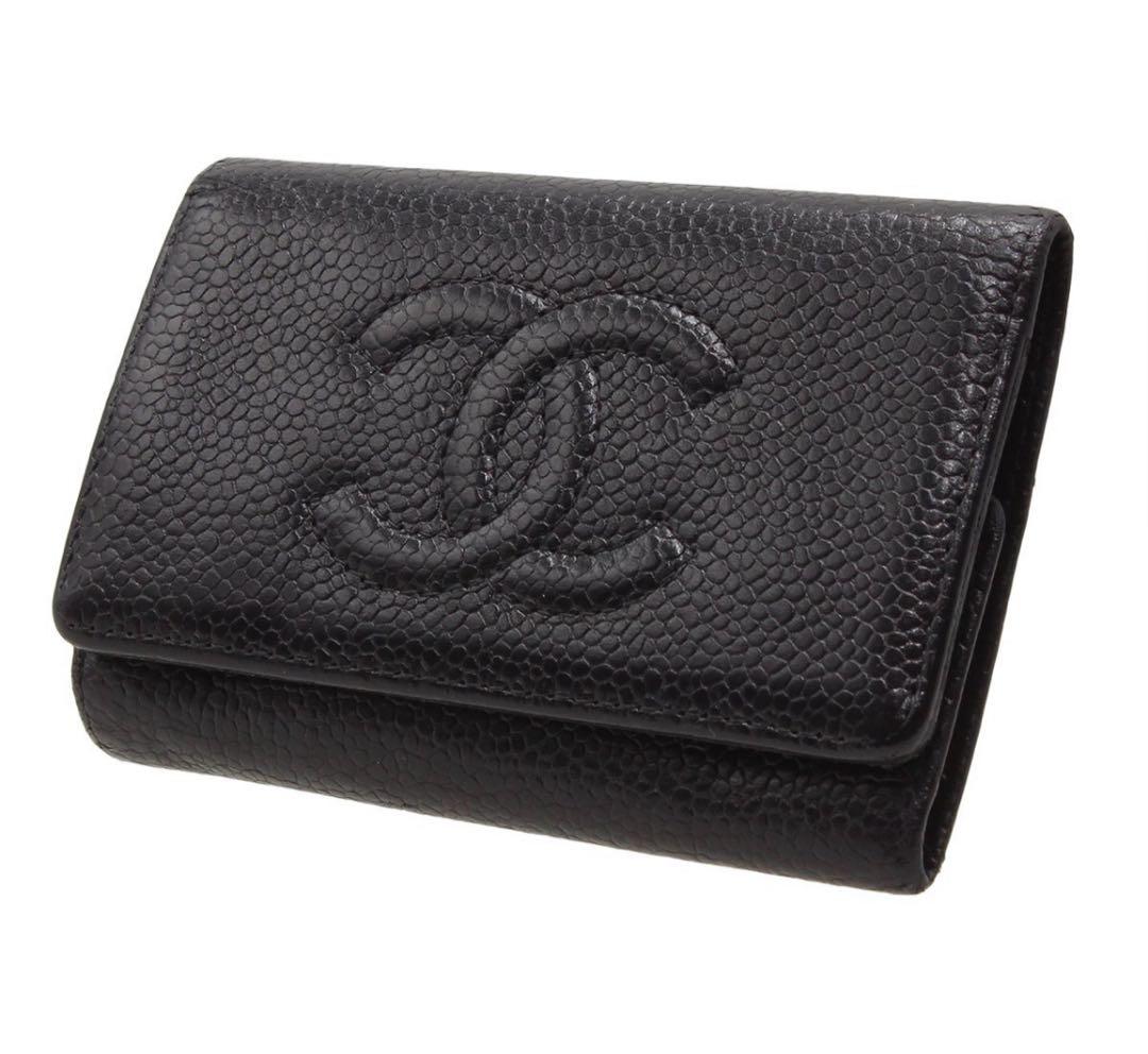 Chanel Coco Mark Caviar Skin 6-ring Key Case