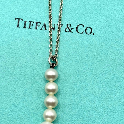 Tiffany & Co Necklace Pearl 5strands Silver 925 Sterling Silver
