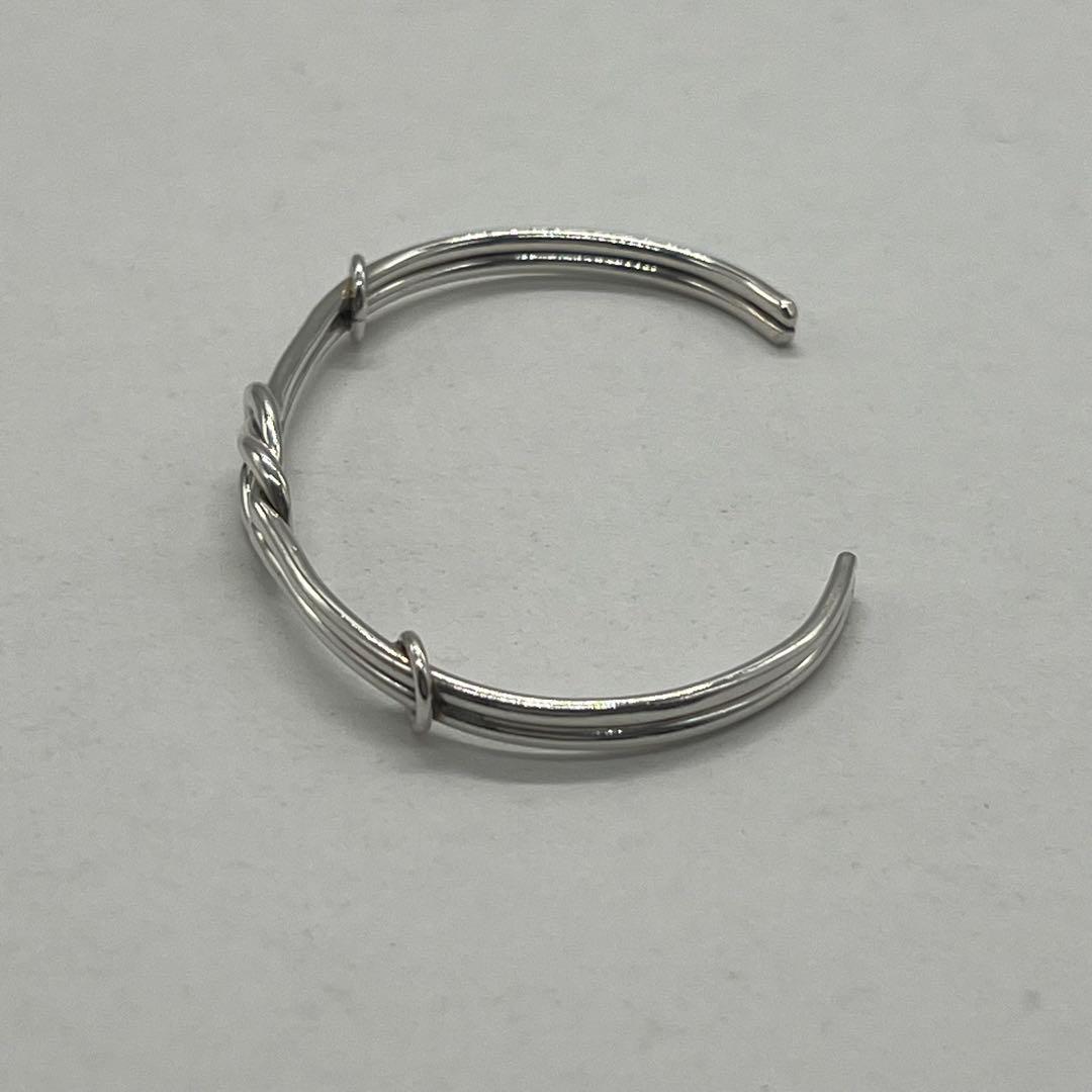 Tiffany & Co Center Knot Cuff Bangle Silver Bracelet — view 2
