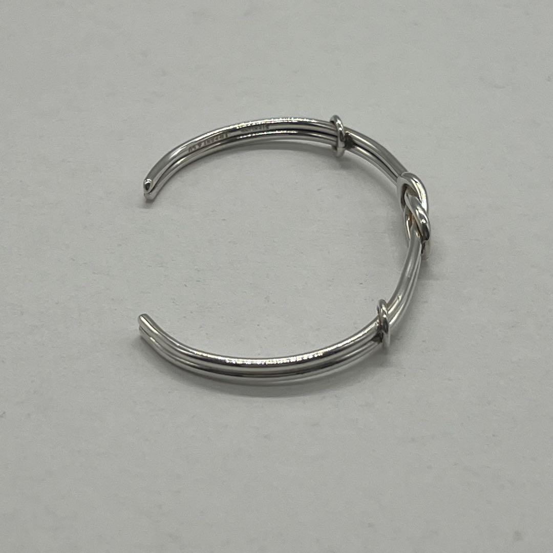Tiffany & Co Center Knot Cuff Bangle Silver Bracelet — view 3