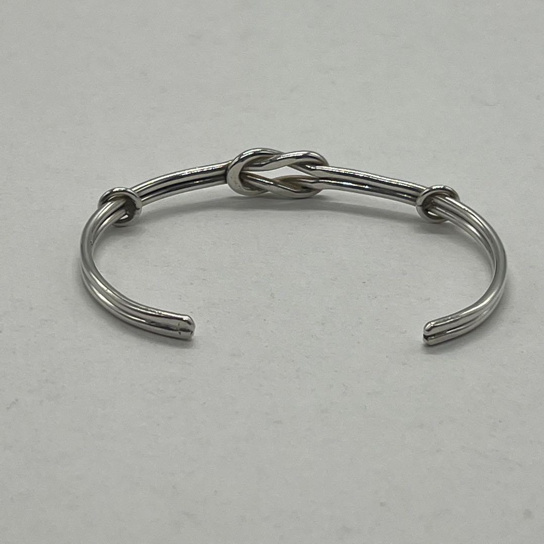 Tiffany & Co Center Knot Cuff Bangle Silver Bracelet — view 4