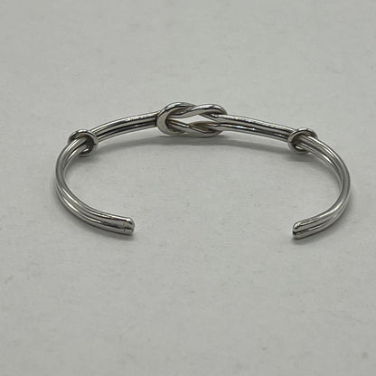 Tiffany & Co Center Knot Cuff Bangle Silver Bracelet — view 4