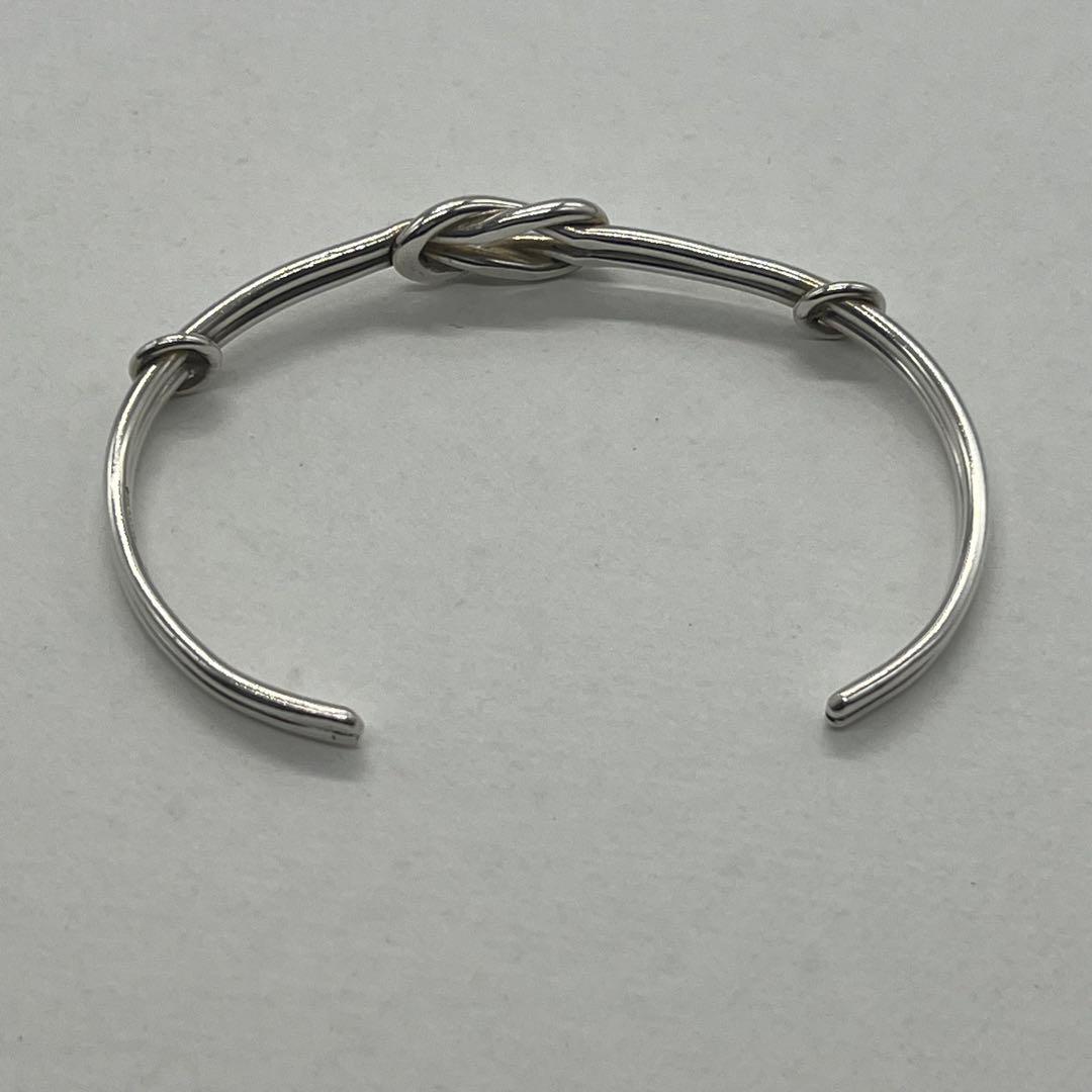 Tiffany & Co Center Knot Cuff Bangle Silver Bracelet — view 5