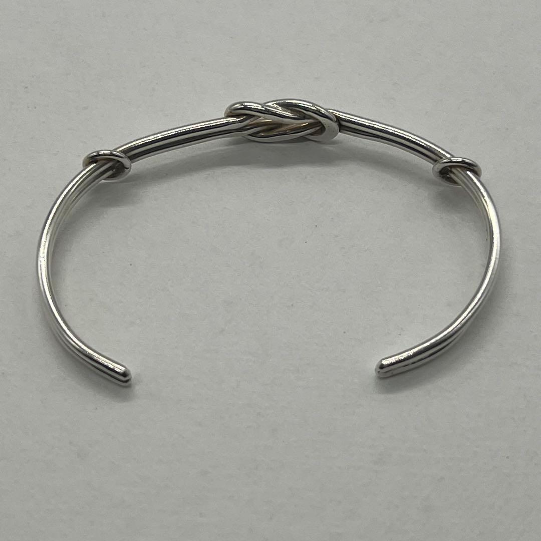 Tiffany & Co Center Knot Cuff Bangle Silver Bracelet — view 6