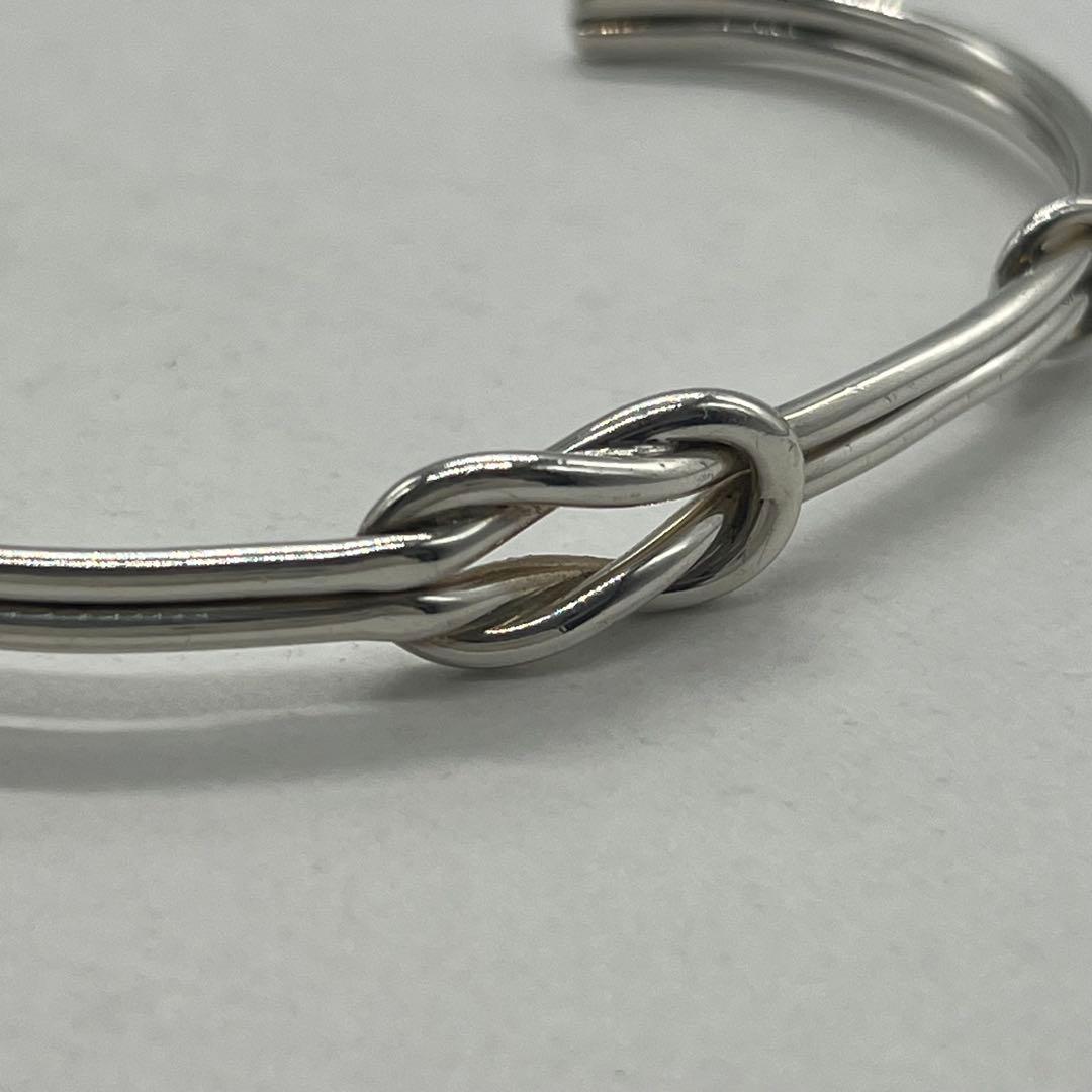 Tiffany & Co Center Knot Cuff Bangle Silver Bracelet — view 8