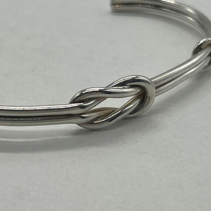 Tiffany & Co Center Knot Cuff Bangle Silver Bracelet — view 8