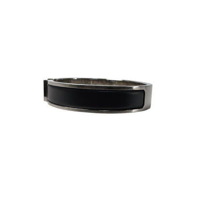 Hermes Click Bracelet Black Silver Large — view 3