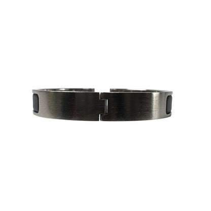 Hermes Click Bracelet Black Silver Large — view 4