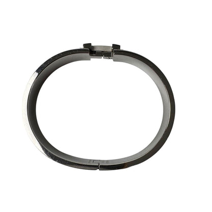 Hermes Click Bracelet Black Silver Large — view 6