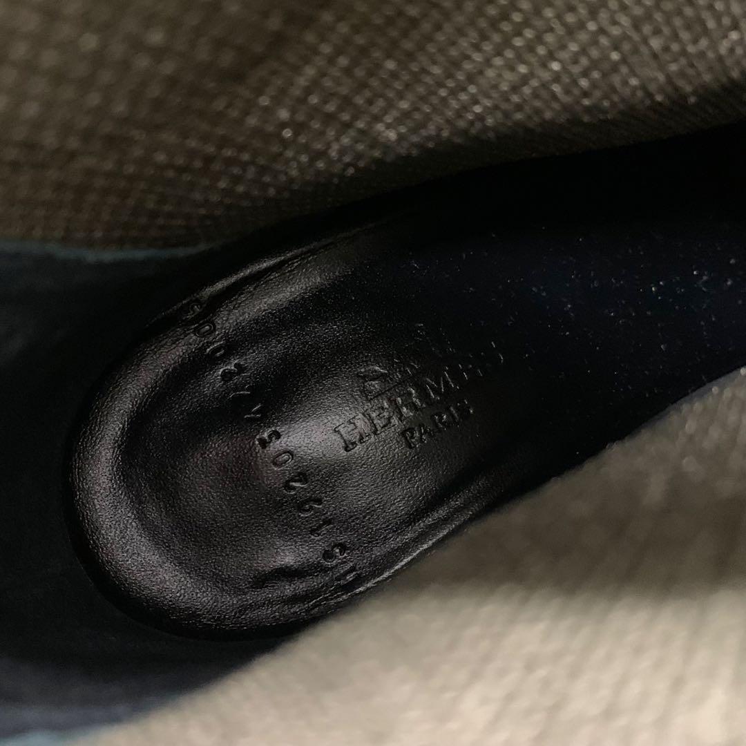 Hermes Vert 60 Fabric Leather Ex-Libris Boots — view 8