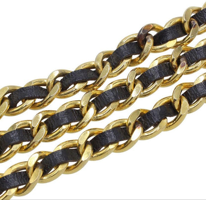 Chanel Camellia Motif Leather Chain Belt