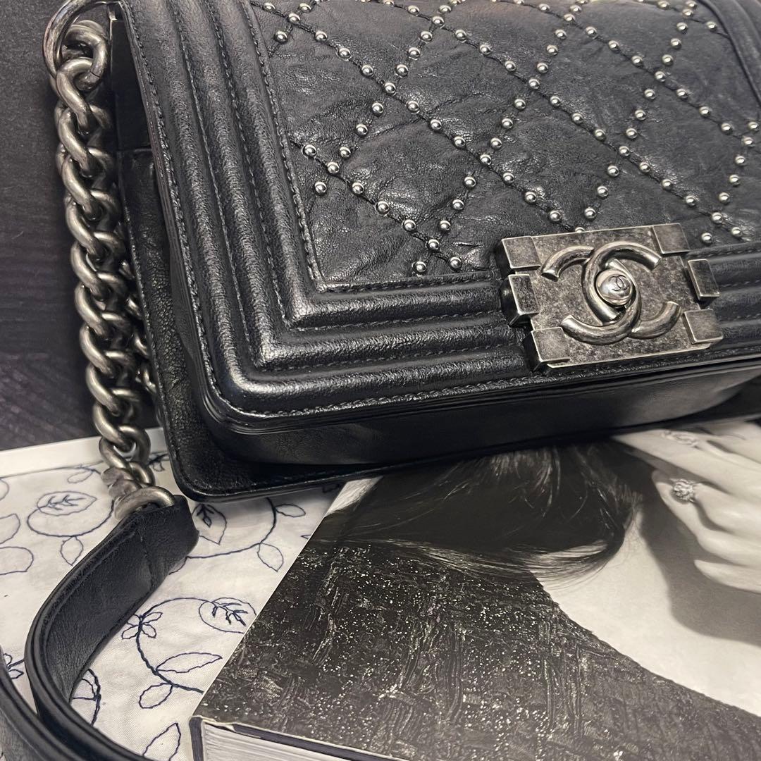 Chanel Studs Quilted Chain Shoulder Bag